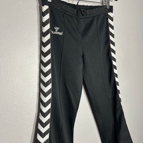 Hummel Track Pants Athletic Training Warm Up Black White Stripe Women's Size S - Picture 4 of 6